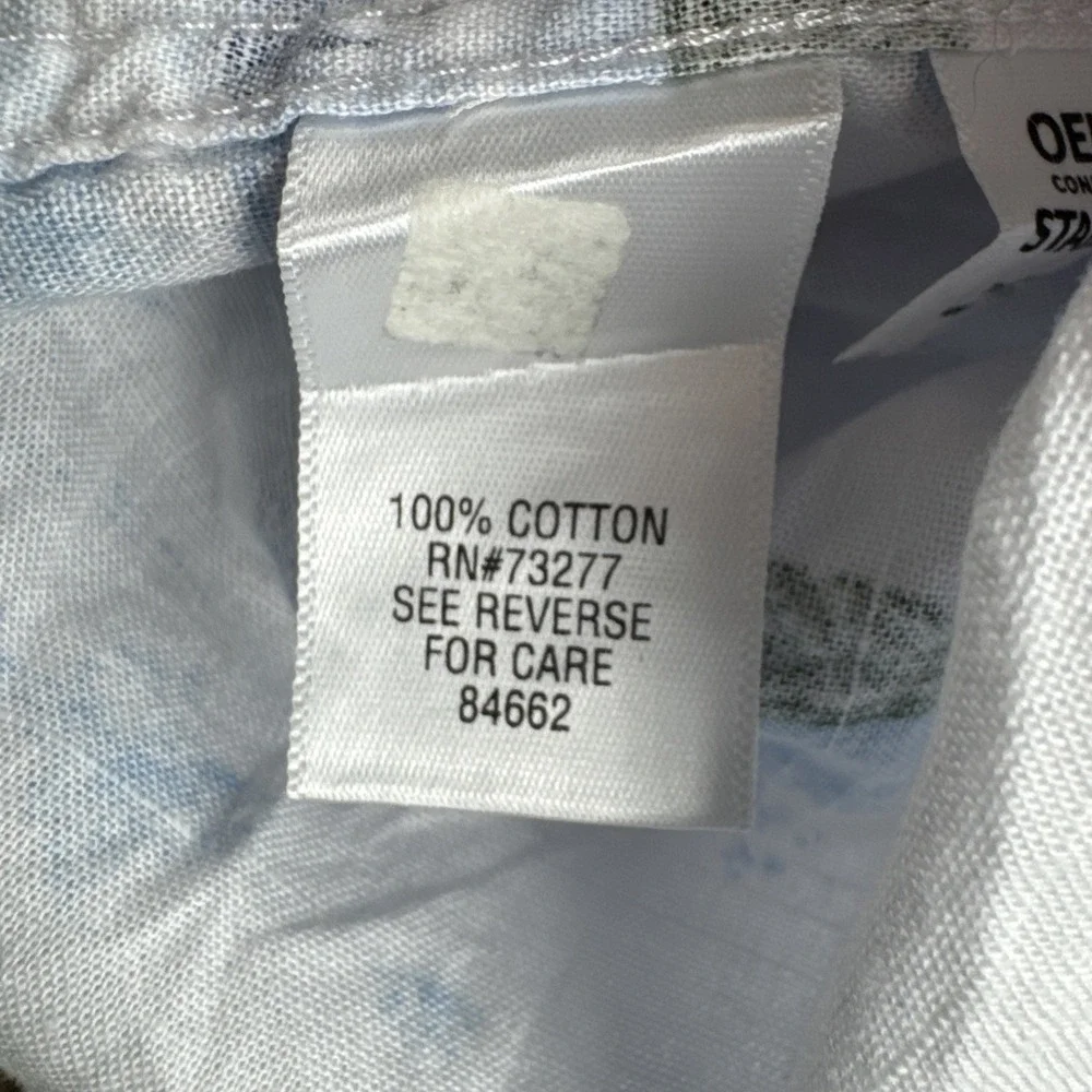 Croft‎ & Barrow Mens Shirt XXL Tall Cotton Sailboat Nautical Coastal Button Down